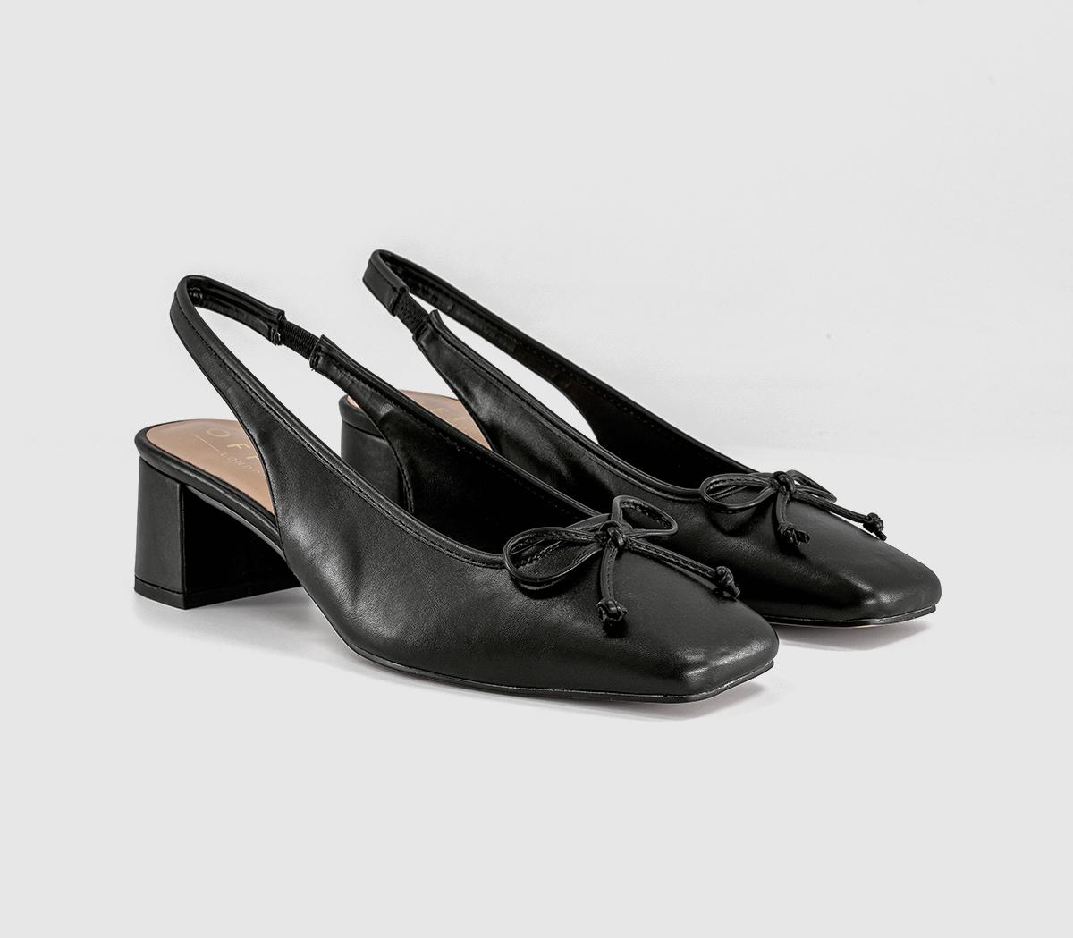 OFFICEMonet Slingback Heeled Ballet PumpsBlack