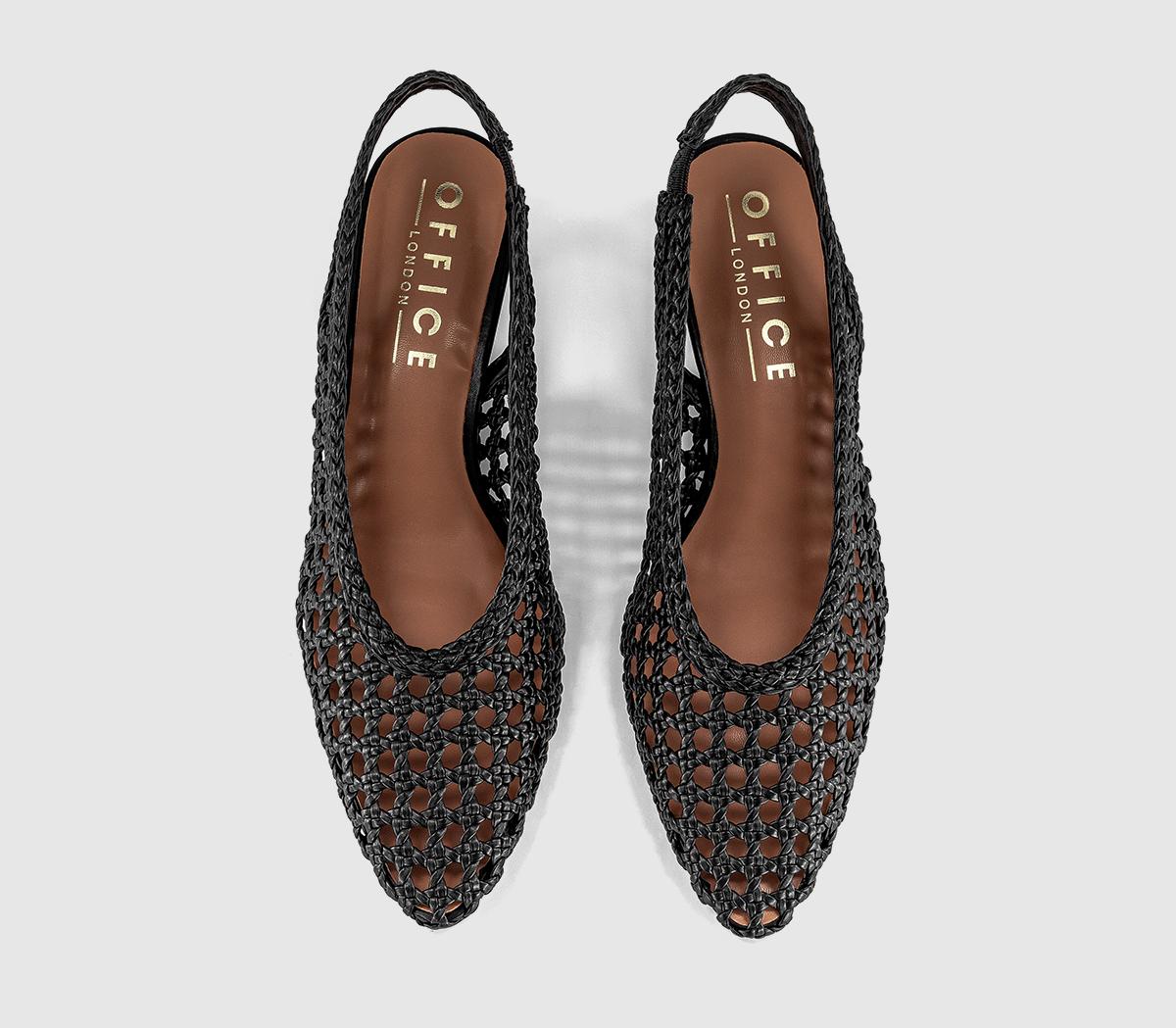OFFICEMarais Basket Weave Slingback Court HeelsBlack