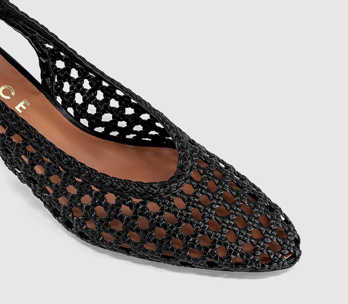 OFFICEMarais Basket Weave Slingback Court HeelsBlack