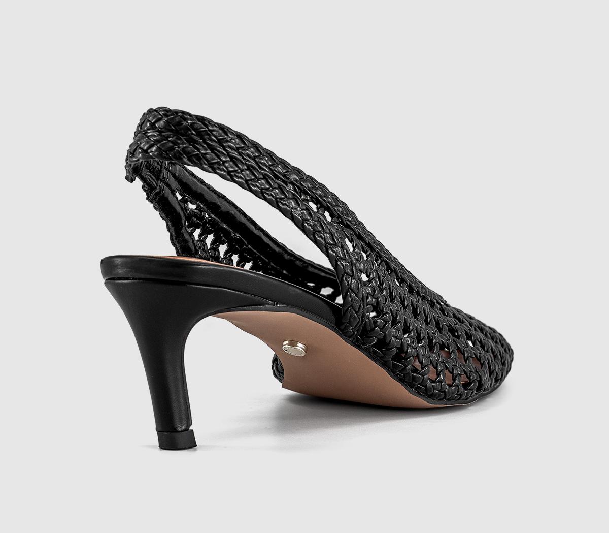 OFFICEMarais Basket Weave Slingback Court HeelsBlack