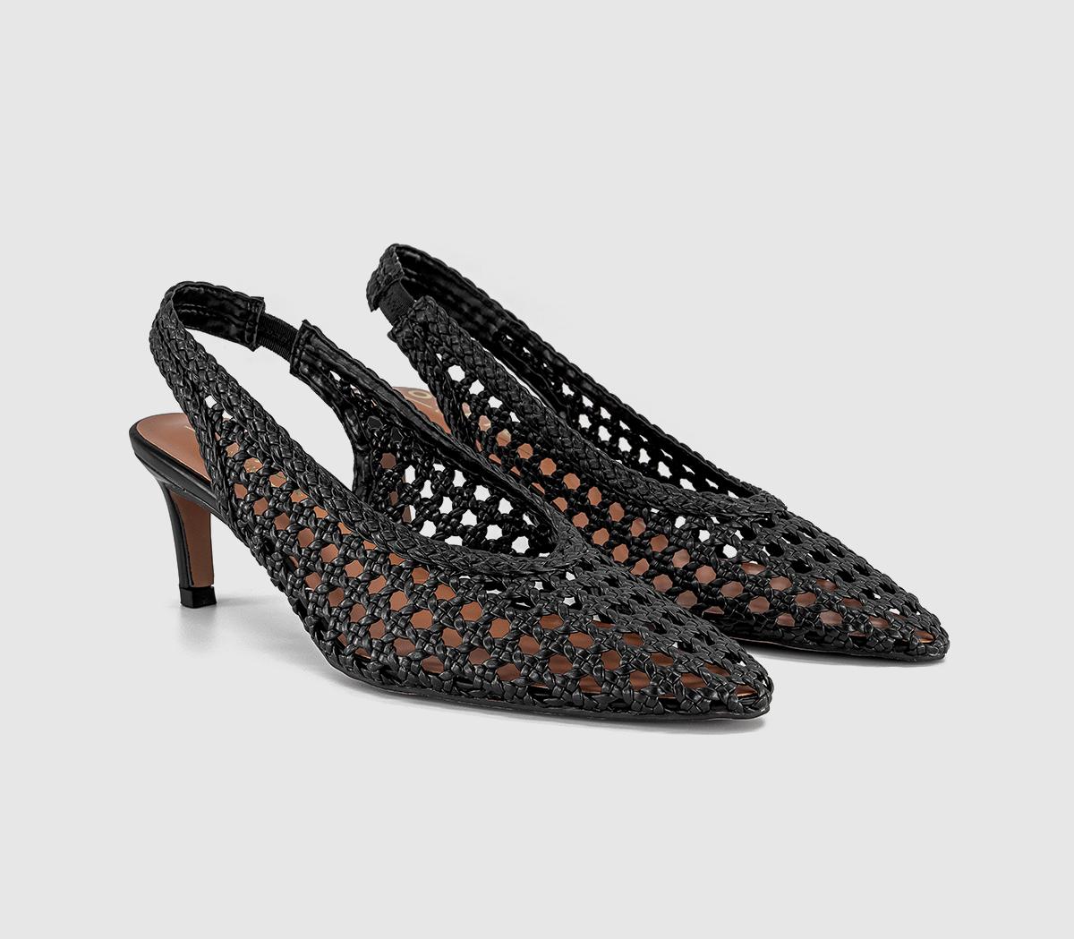 OFFICEMarais Basket Weave Slingback Court HeelsBlack