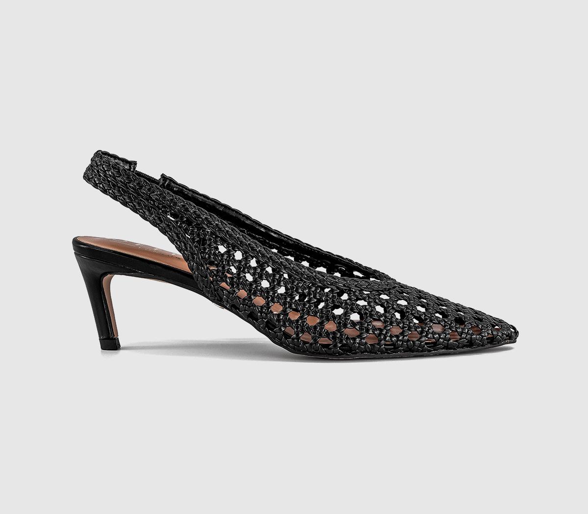 OFFICEMarais Basket Weave Slingback Court HeelsBlack