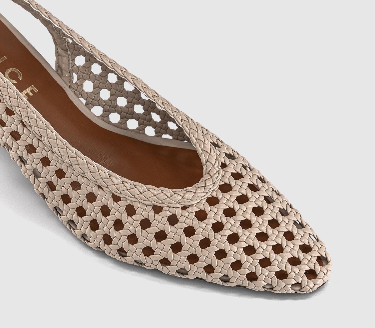 OFFICEMarais Basket Weave Slingback Court HeelsCream