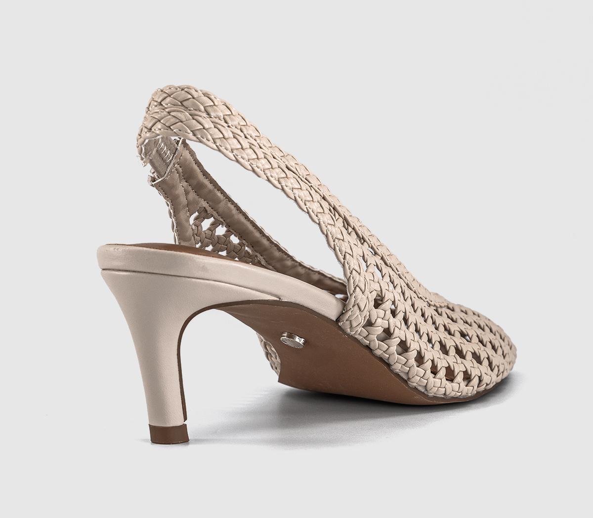 OFFICEMarais Basket Weave Slingback Court HeelsCream