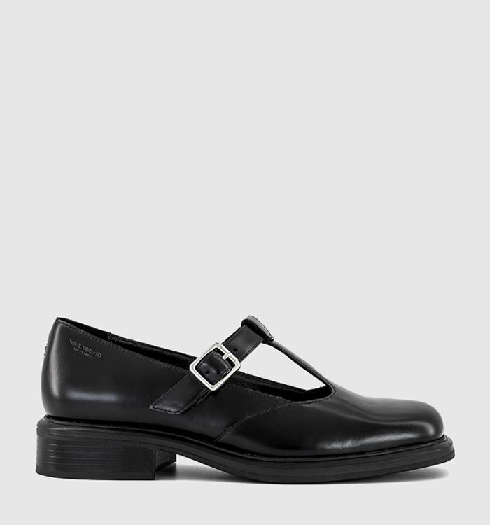 Vagabond Shoemakers Ellis T-bar Mary Janes Black Polished