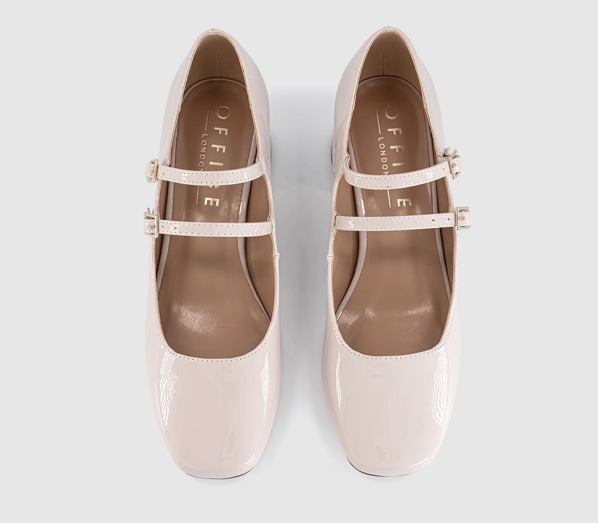 OFFICEMercy Double Strap Heeled Mary JanesOff White Patent