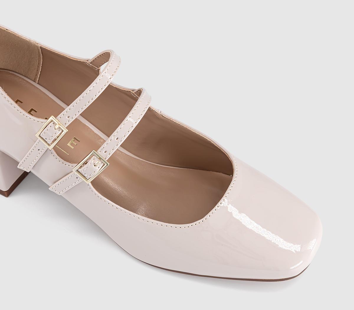 OFFICEMercy Double Strap Heeled Mary JanesOff White Patent