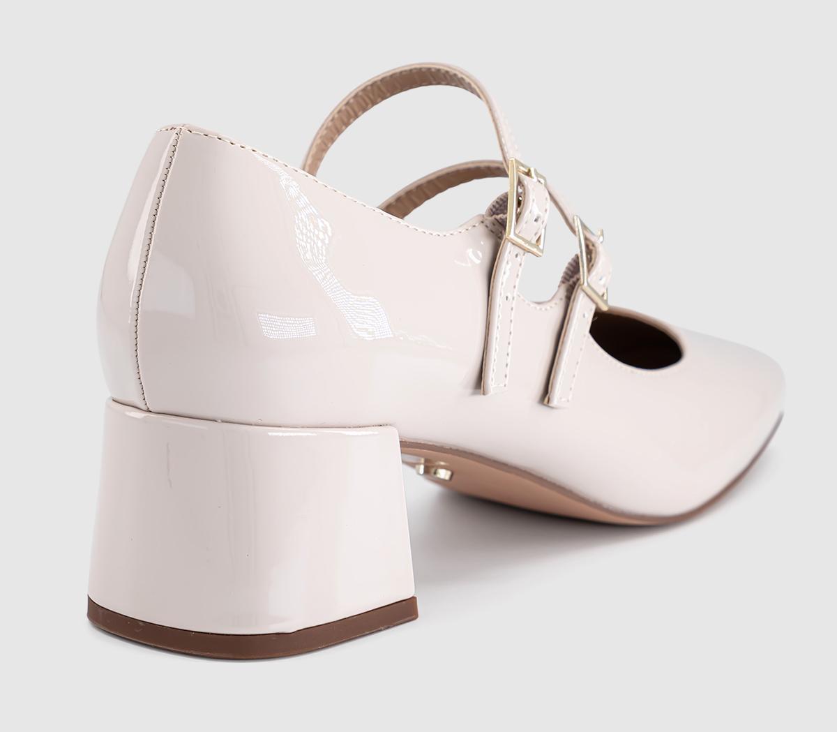 OFFICEMercy Double Strap Heeled Mary JanesOff White Patent