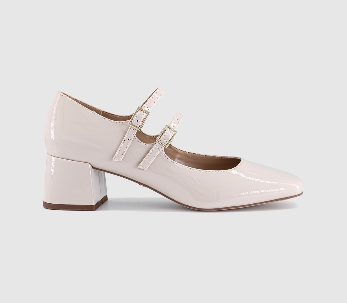 OFFICEMercy Double Strap Heeled Mary JanesOff White Patent