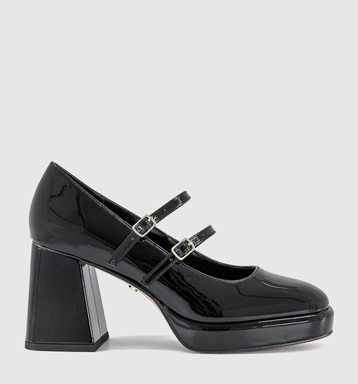 OFFICE Haisley Platform Mary Jane Heels Black Patent