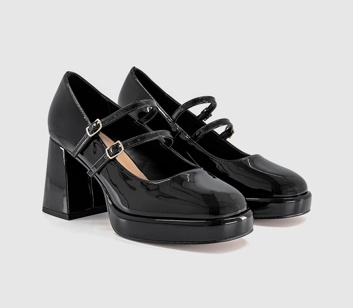 OFFICEHaisley Platform Mary Jane HeelsBlack Patent