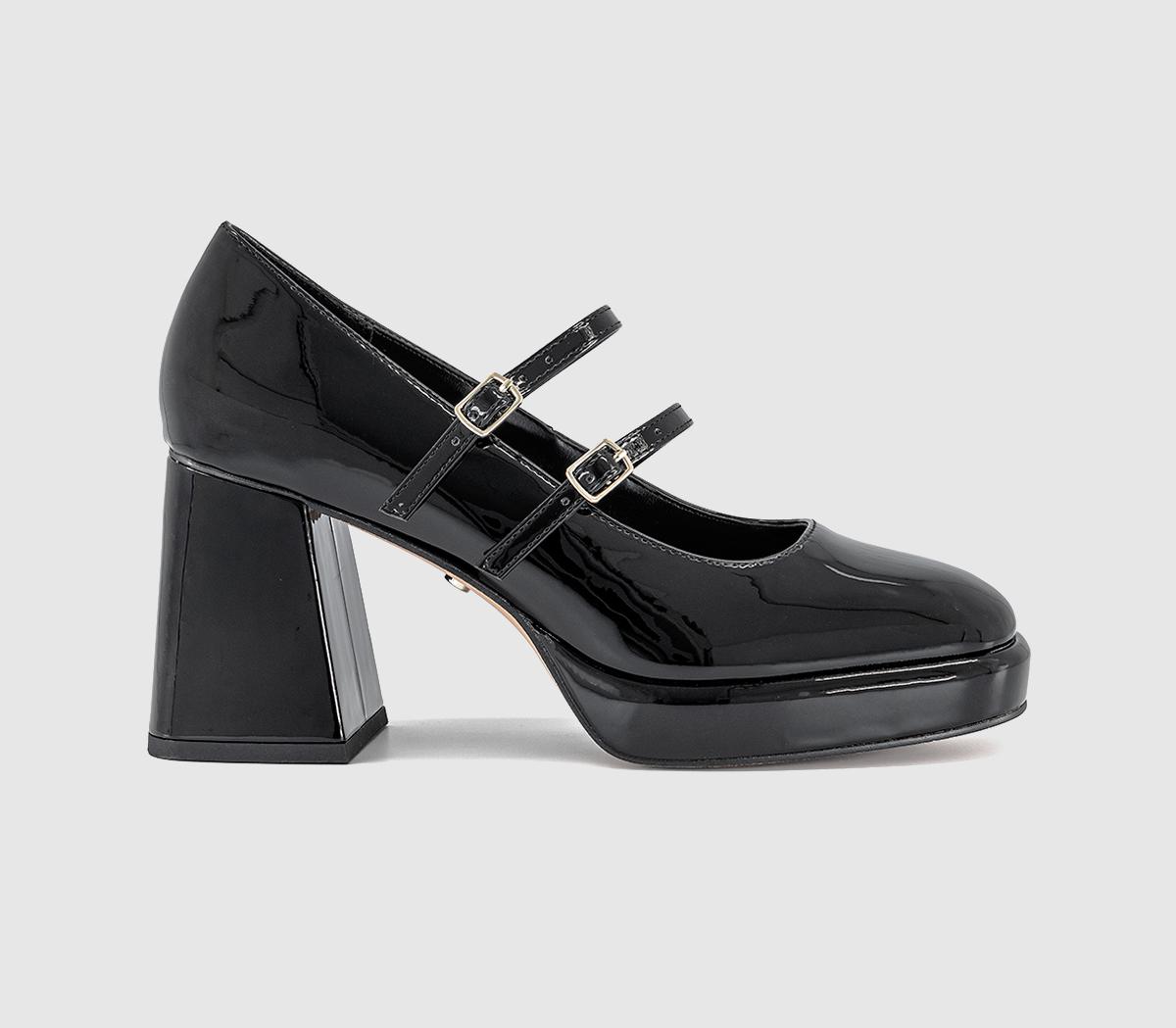 OFFICEHaisley Platform Mary Jane HeelsBlack Patent