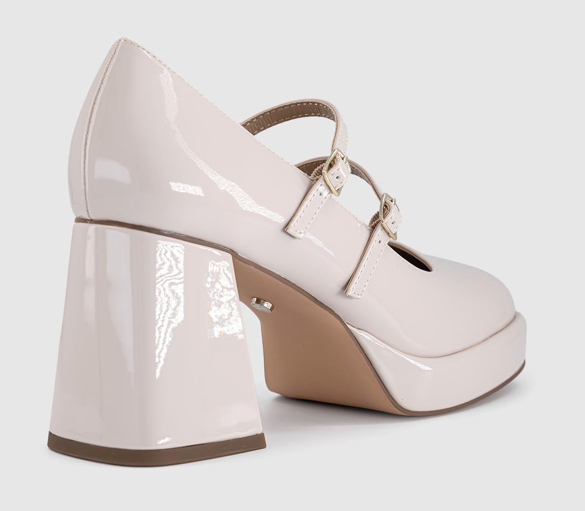 OFFICEHaisley Platform Mary Jane HeelsCream Patent