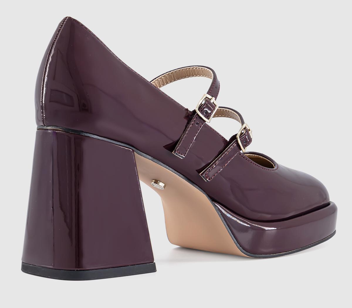 OFFICEHaisley Platform Mary Jane HeelsBurgundy Patent