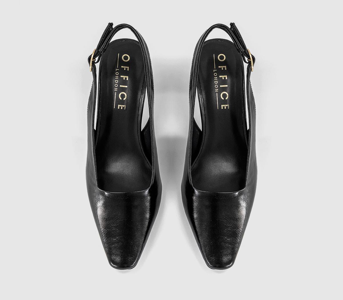 OFFICEMonaco Chisel Toe Slingback Court HeelsBlack