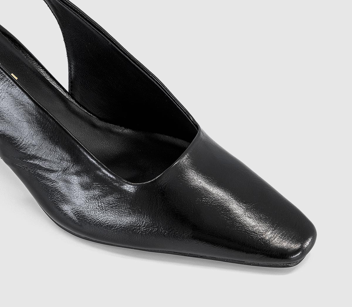 OFFICEMonaco Chisel Toe Slingback Court HeelsBlack