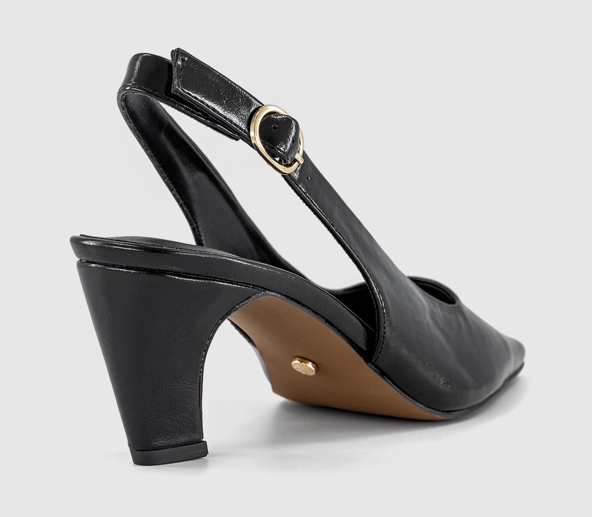 OFFICEMonaco Chisel Toe Slingback Court HeelsBlack