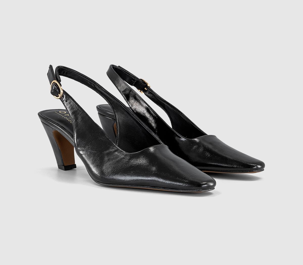 OFFICEMonaco Chisel Toe Slingback Court HeelsBlack