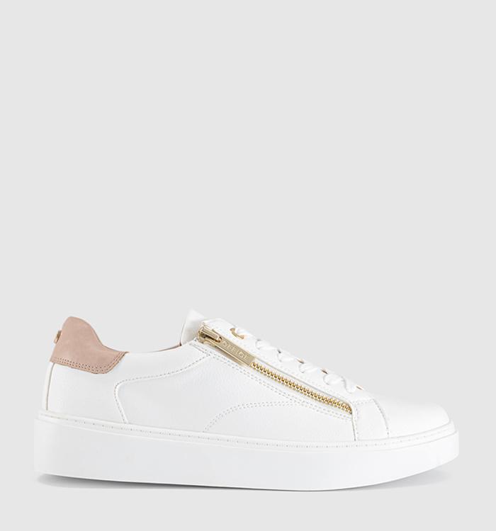 OFFICE Tonic Zip Detail Lace Up Trainers White