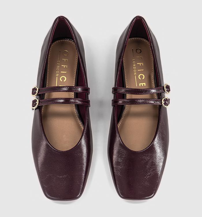 OFFICE Francisco Double Strap Mary Janes Berry