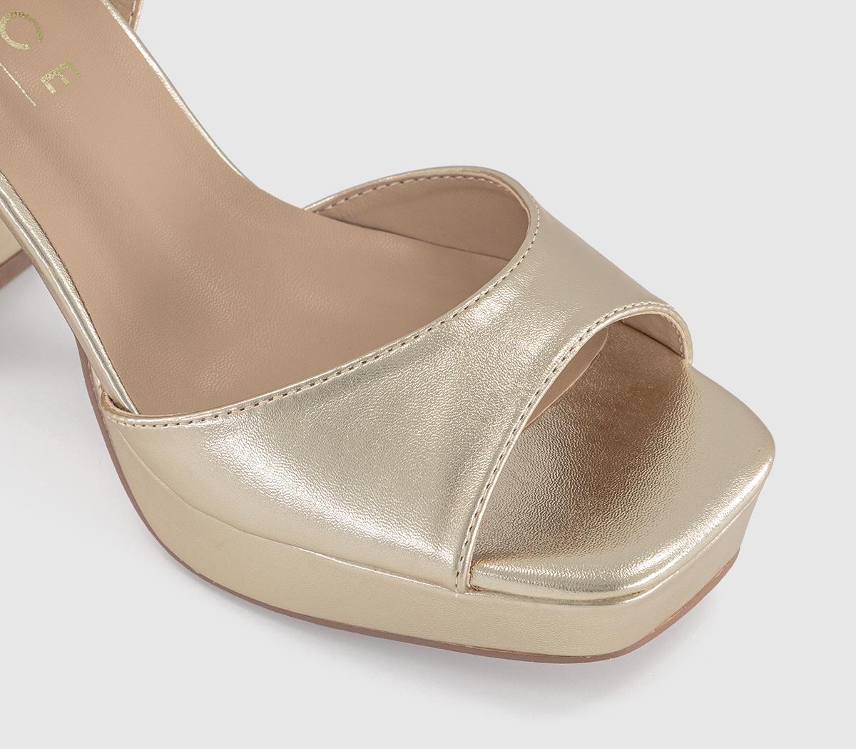 OFFICEHelix Two Part Platform Heeled SandalsGold
