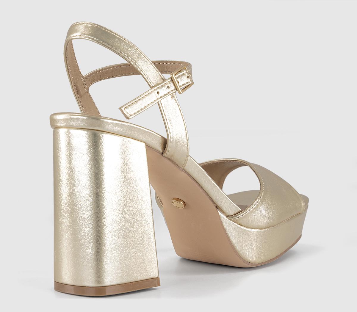 OFFICEHelix Two Part Platform Heeled SandalsGold