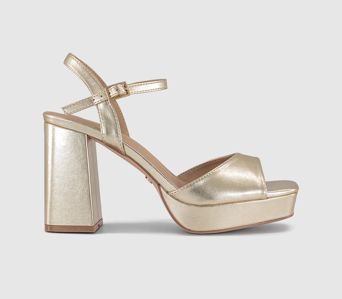 OFFICEHelix Two Part Platform Heeled SandalsGold