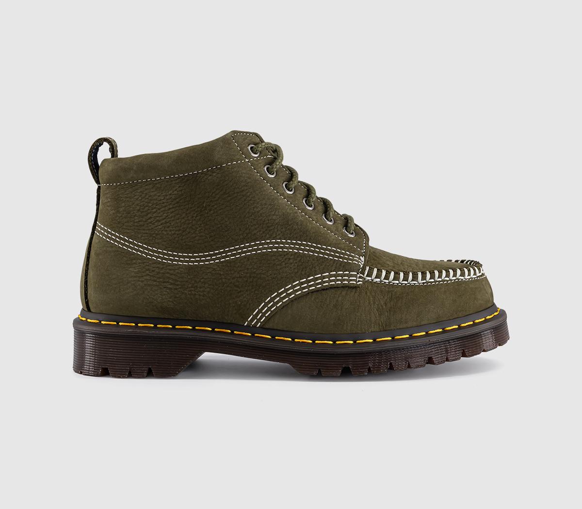 Dr. Martens Lowell Chukka Boots Olive Nubuck  Green in Men's Size 10, Office Shoes