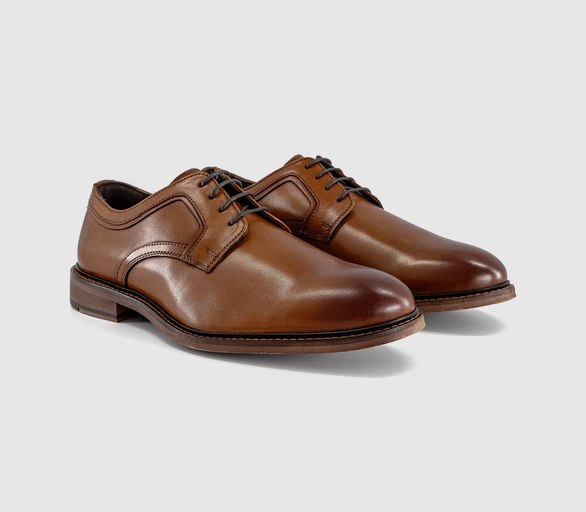 OFFICEMarco Plain Toe Derby ShoesTan Leather