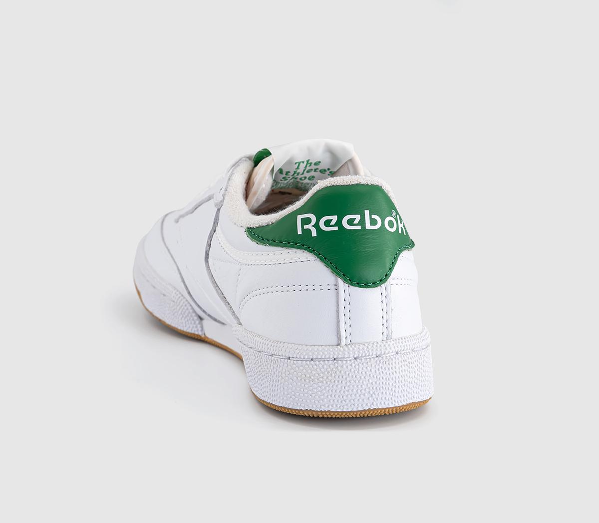 ReebokClub C 85 Vintage TrainersWhite Glen Green Rubbber Gum