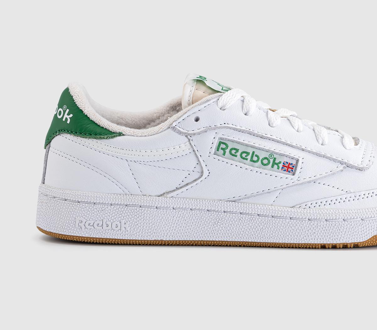 ReebokClub C 85 Vintage TrainersWhite Glen Green Rubbber Gum