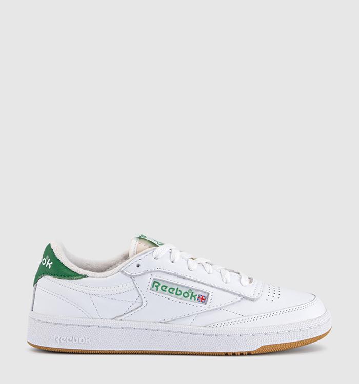 Reebok Club C 85 Vintage Trainers White Glen Green Rubbber Gum