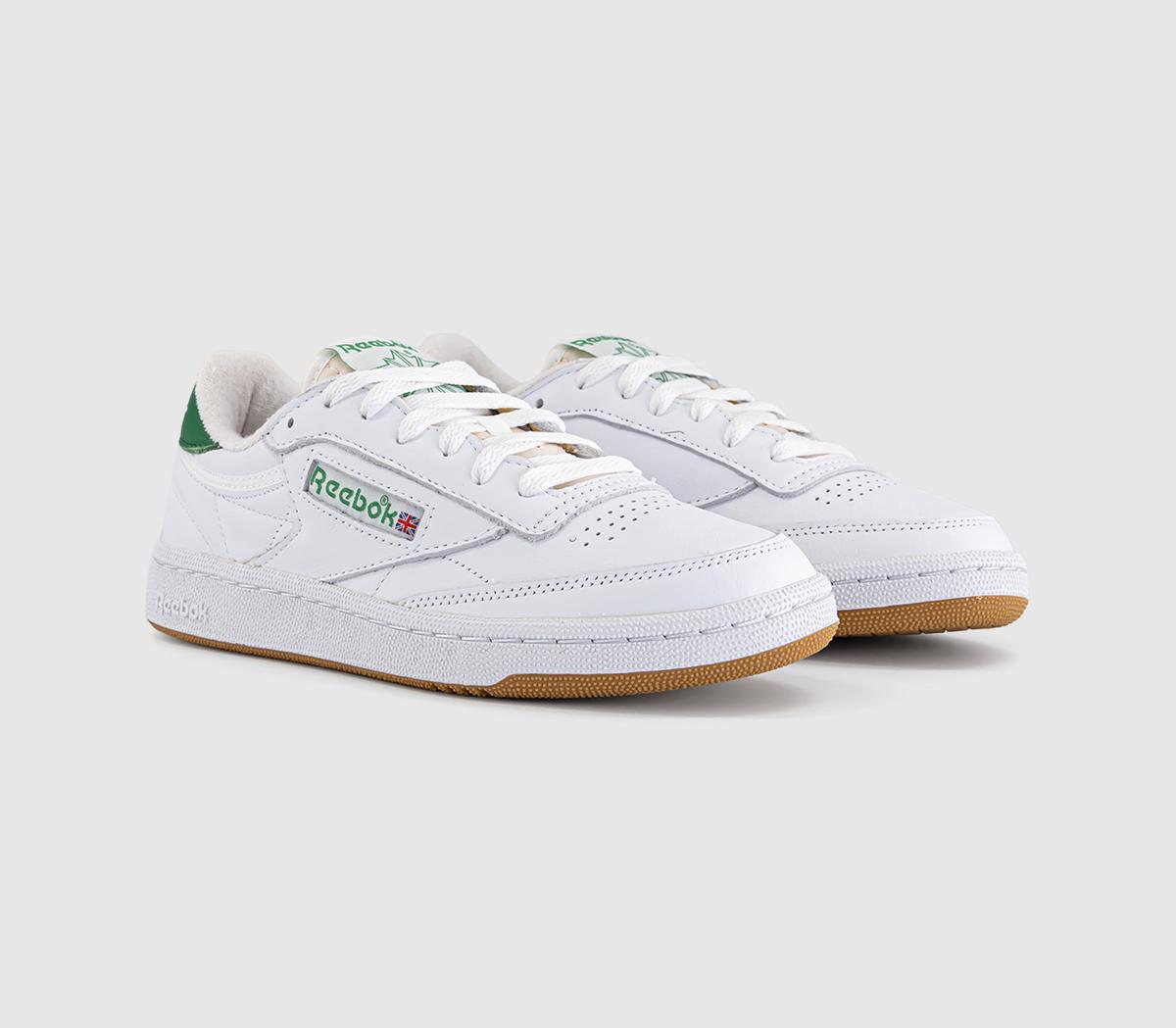 ReebokClub C 85 Vintage TrainersWhite Glen Green Rubbber Gum
