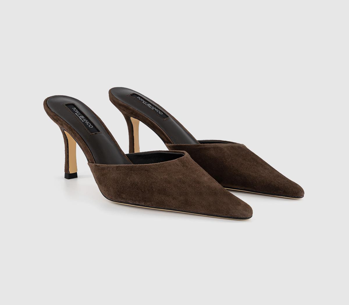 Tony BiancoSicily Heeled MulesBrown Suede