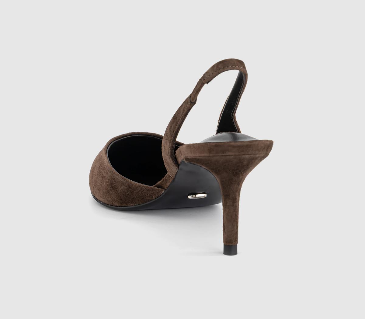 Tony BiancoDarcy Slingback HeelsBrown Suede