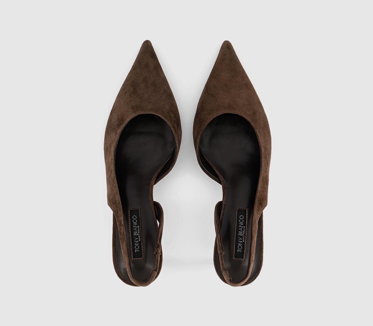 Tony BiancoDarcy Slingback HeelsBrown Suede