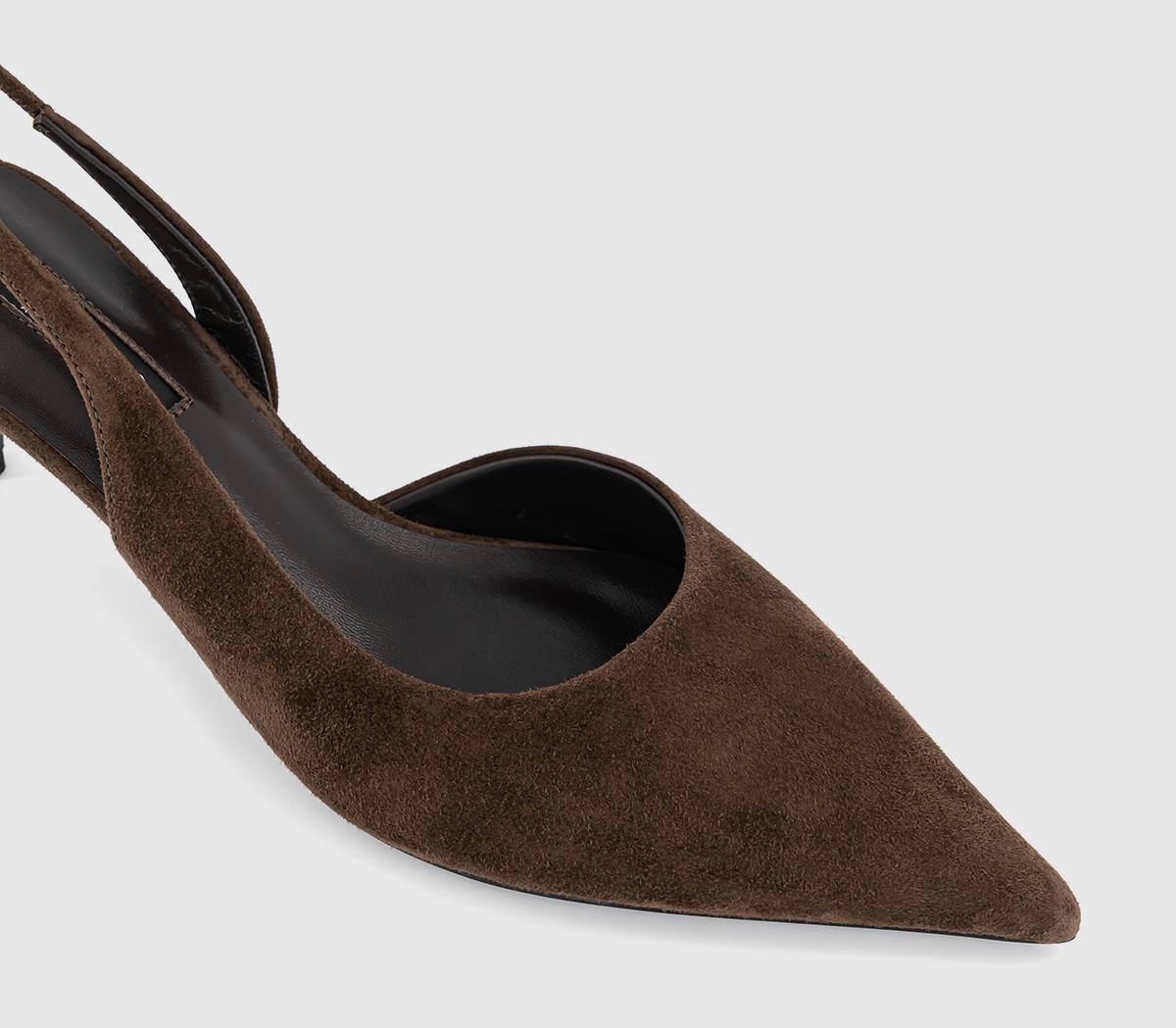 Tony BiancoDarcy Slingback HeelsBrown Suede