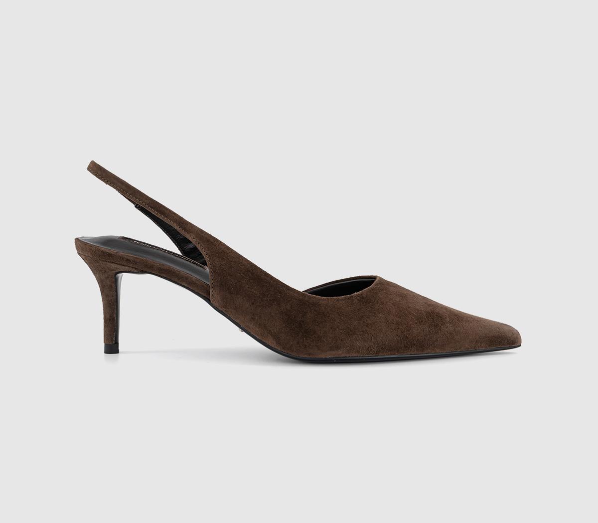 Tony BiancoDarcy Slingback HeelsBrown Suede