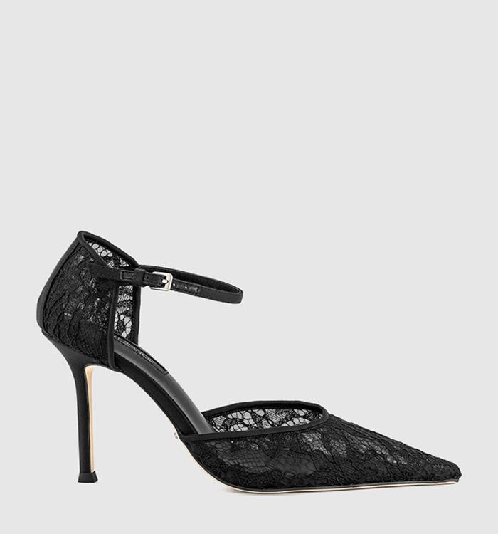 Tony Bianco Nina Lace Heels Black