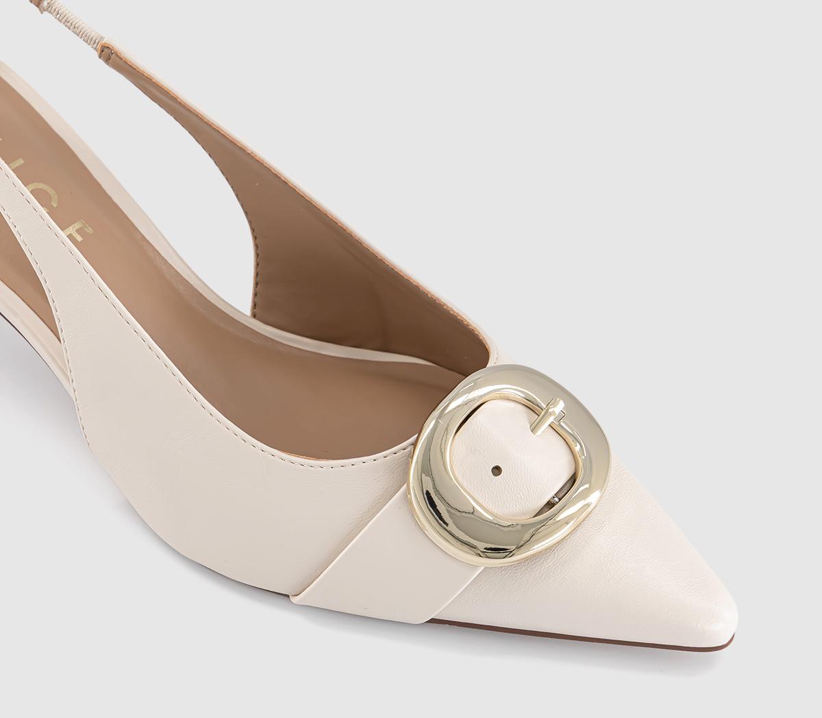 OFFICEMaeva Buckle Trim Slingback HeelsOff White