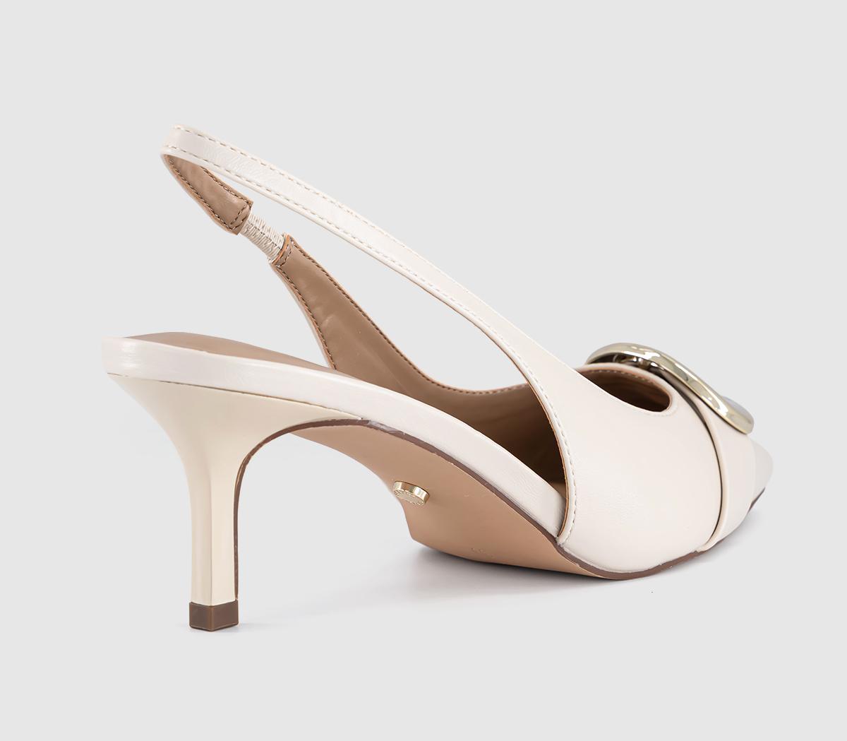 OFFICEMaeva Buckle Trim Slingback HeelsOff White