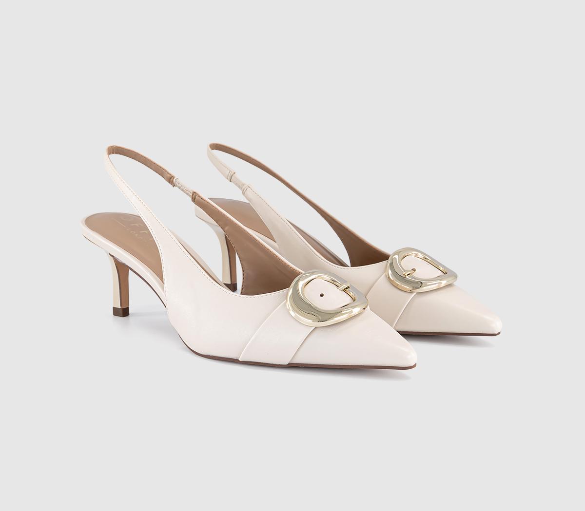 OFFICEMaeva Buckle Trim Slingback HeelsOff White