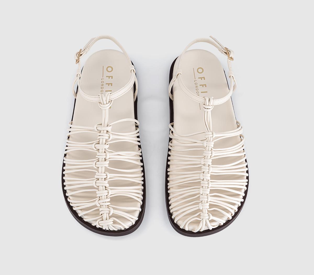 OFFICESeraphina Woven Fisherman Footbed SandalsCream