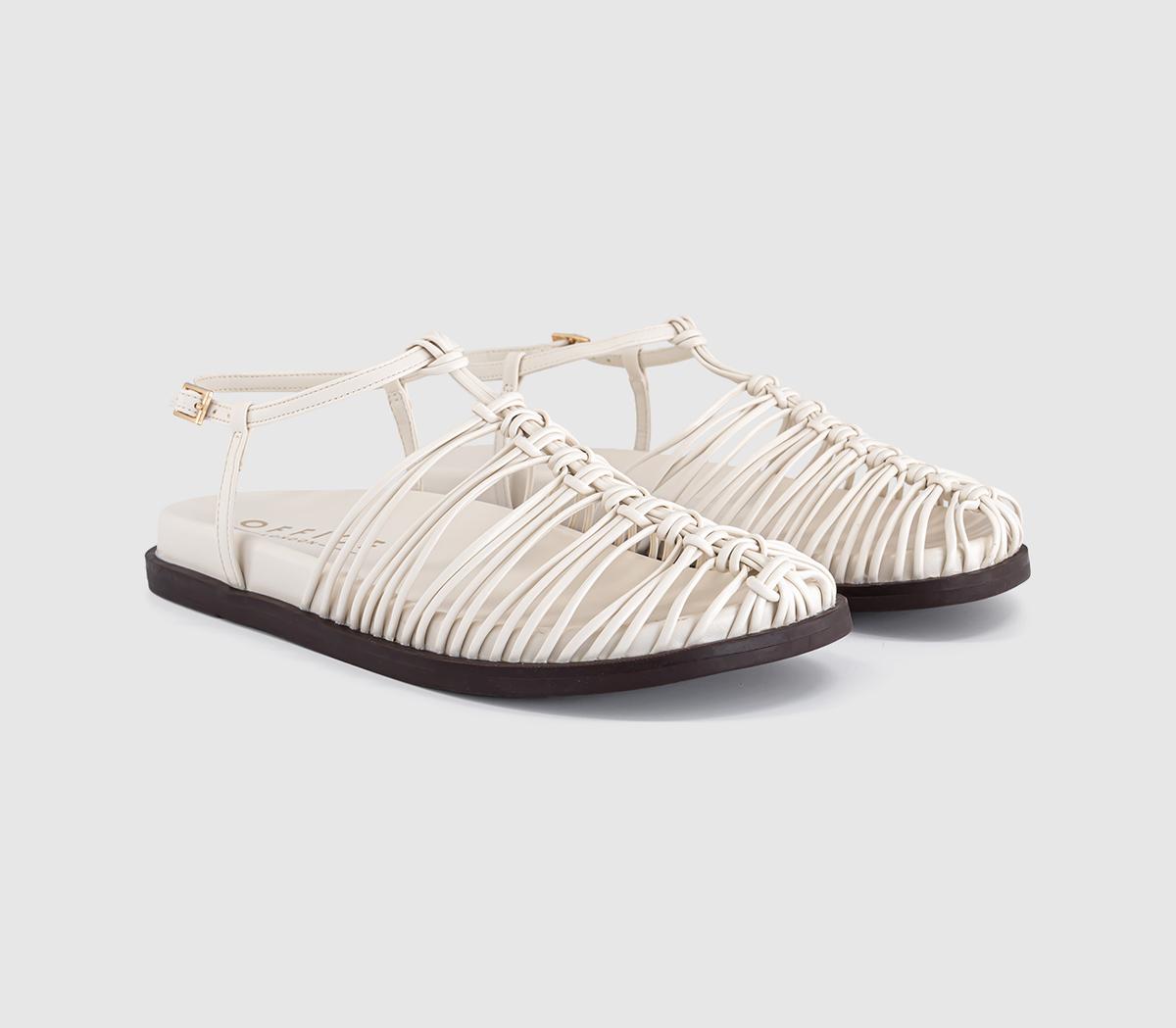OFFICESeraphina Woven Fisherman Footbed SandalsCream
