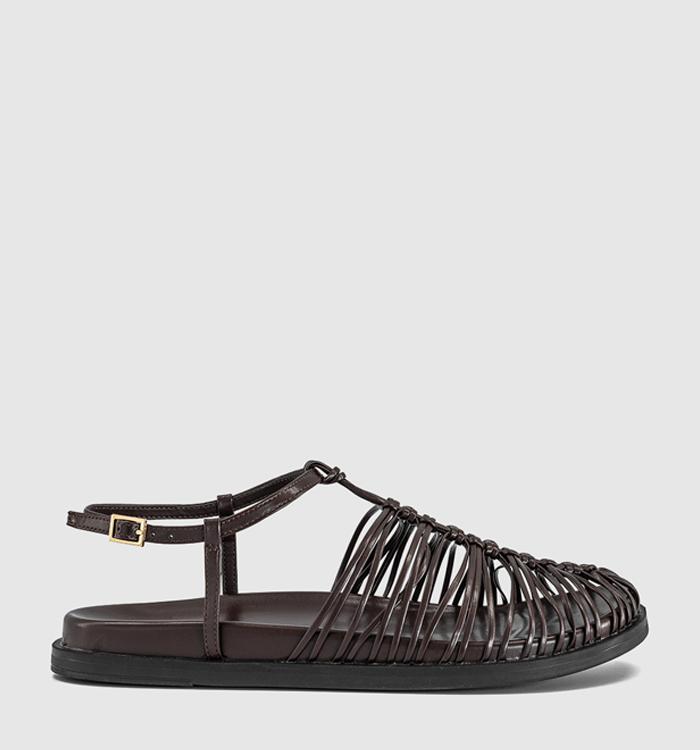 OFFICE Seraphina Woven Fisherman Footbed Sandals Brown