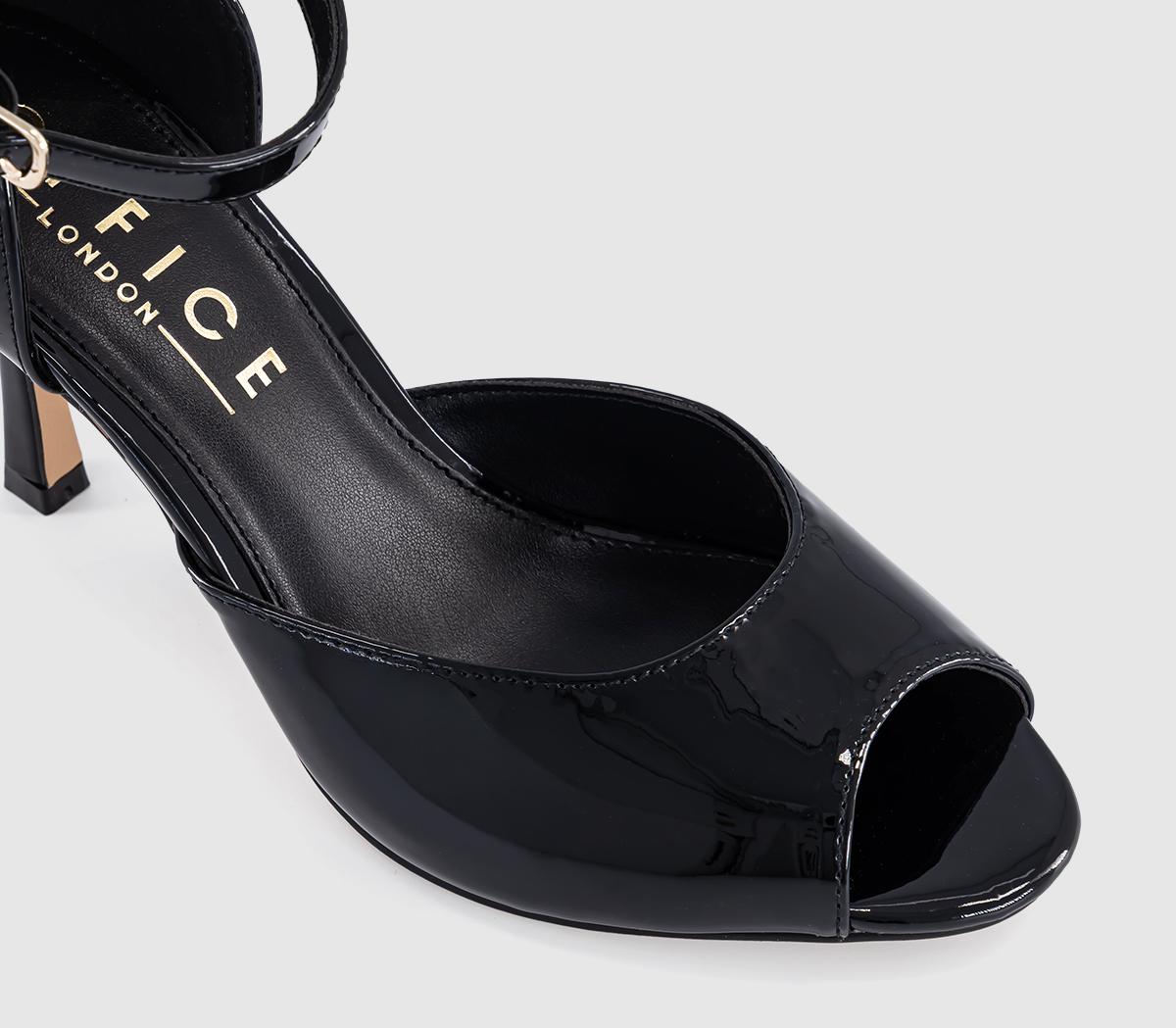 OFFICEHarlequin Peep Toe Heeled SandalsBlack