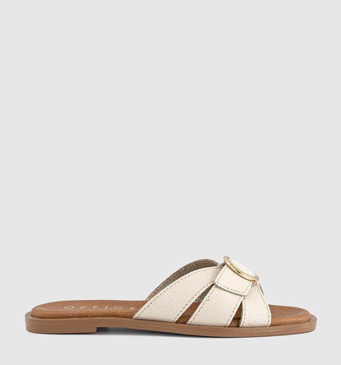 OFFICE Salerno Trim Detail Sliders Off White