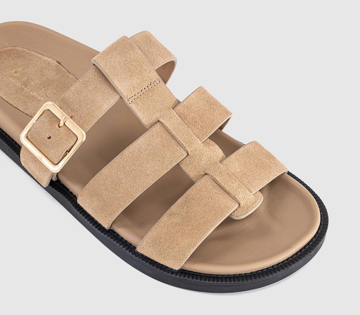 OFFICEShanty Fisherman Footbed SlidersTaupe