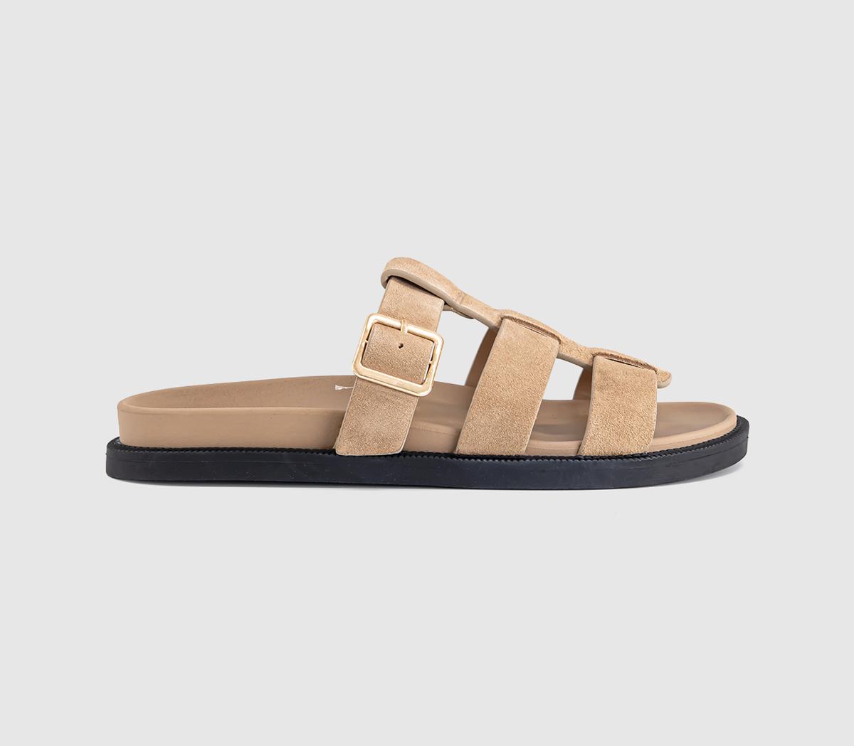 OFFICEShanty Fisherman Footbed SlidersTaupe