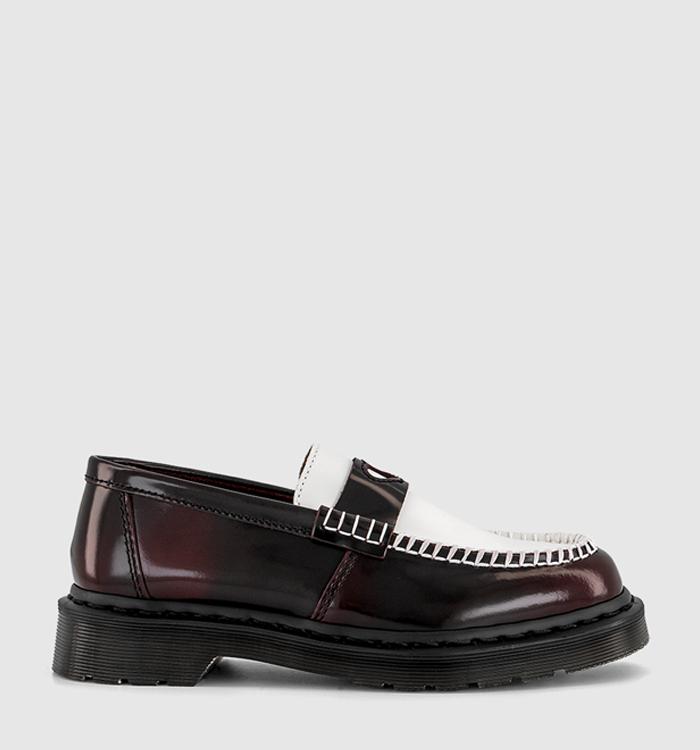 Dr. Martens Penton Heart Penny Loafers Cherry Red